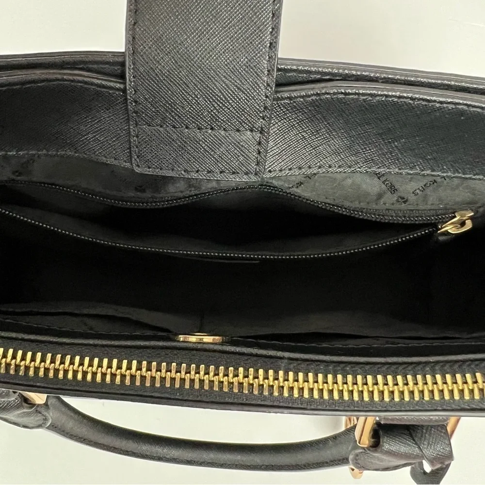 MICHAEL KORS Women’s Leather Satchel/Handbag Purse Black Double Straps